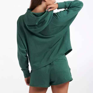 Sudadera con capucha de color liso para mujer, ropa de calle personalizada, Jersey - Product Image 2