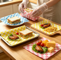 Papier sulfurisé commercial antiadhésif et résistant à la graisse pour l'emballage de burgers et de sandwichs frits