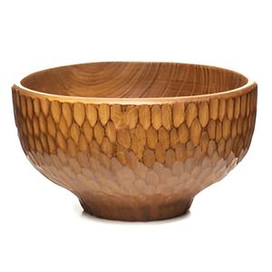 Cuencos de madera de alta calidad, cuencos tallados, respetuosos con el medio ambiente, hechos a mano con esmalte colorido en el interior para ensaladas y servir 2024 - Product Image 4