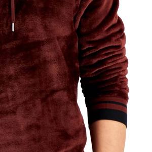 Jersey de algodón 100% para hombre, sudaderas con capucha de terciopelo, logotipo bordado personalizado, moda de invierno, sudaderas con capucha elegantes de terciopelo cómodas y cálidas para hombre - Product Image 4