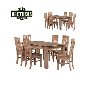 Table à manger en bois massif chêne/pin/acacia Meubles de salle à manger en bois du fournisseur du Vietnam Prix compétitif - Product Image 1