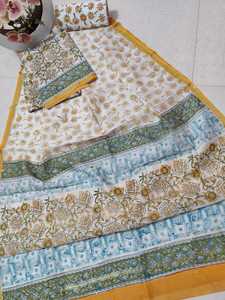 Custom Made Floral Print <b>Silk</b> Screen Printed <b>Fabrics</b> in Pastel Colors Ideal for Use in Home Textile and Apparel Manufacturing - Product Image 6