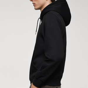 Sweat à capuche pour homme en tissu respirant, manches longues, avec logo personnalisé, vêtement décontracté, couleur unie, design pull-over pour l'hiver 2026 - Product Image 4