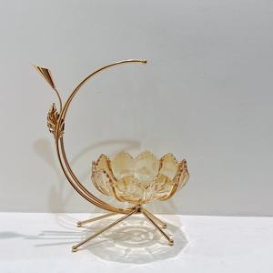 Bol décoratif design avec support en forme de lune Plateau de pièce maîtresse élégant Accent de table artistique pour la décoration de la maison, du salon et de l'événement - Product Image 1