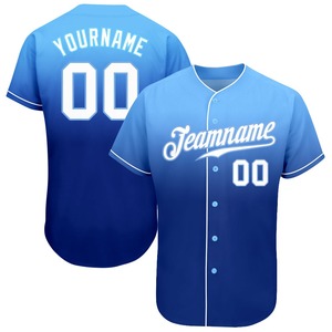 Directo Ommiz Industry Auténtica Ropa Deportiva Custom Light Blue White-Royal Authentic Fade Fashion Baseball Jersey - Product Image 1