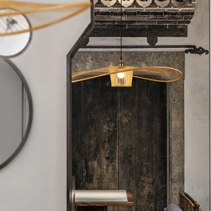 Lámpara Colgante de Bambú Diseñada para Espacios Habitables con Estructura Ligera, Textura Natural y Brillo Cálido - Product Image 5