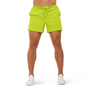 Shorts de sport décontractés en satin pour hommes, respirants, séchage rapide, légers, athlétiques, pour l'entraînement, la course à pied, taille élastique, confortables - Product Image 3