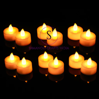 Bougies LED sans flamme faites à la main Flawless Life, blanc chaud, en plastique, pour festivals, événements, Diwali, mariage, décoration de Noël