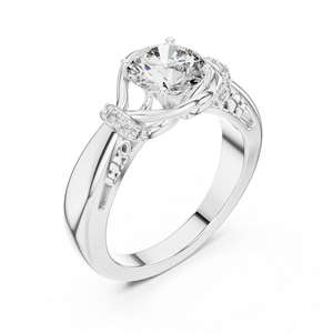 Anillo de Aniversario de Oro Amarillo de 14K con Diamante Cultivado en Laboratorio de 1.12 Ct, Redondo, Certificado por IGI, Anillo de Compromiso Nuevo con Diamante Cultivado para Mujer - Product Image 5
