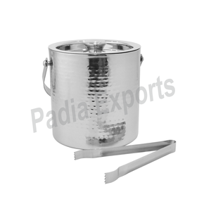 Metal <b>Ice</b> <b>Bucket</b> with Mirror Design and Tong Party Chiller for Wine for <b>Champagne</b> & Cocktails Bar Accessories - Product Image 1