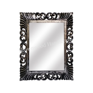 Antique Glass Metal <b>Picture</b> <b>Frame</b> Vintage Floating Photo <b>Frame</b> Handmade MDF Wood Carved <b>Mirror</b> <b>Frame</b> Home Wall Decor Square - Product Image 6