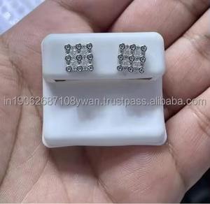 Offre Spéciale boucles d'oreilles en diamant de luxe Moissanite pierres créées en laboratoire en argent sterling 925 pour les femmes disponibles à un prix abordable - Product Image 6