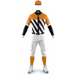 Conception personnalisée Uniforme de baseball Vêtements de sport Vêtements pour hommes Impression personnalisée Nom du joueur Vêtements d'équipe OEM léger - Product Image 1