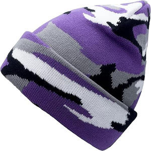 Gorro de Punto Acrílico Personalizado, Gorros Holgados, Diseño de Moda Urbana de Invierno, Gorros Estampados, Gorros Unisex Cálidos y a la Moda - Product Image 2