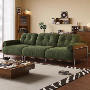 Premium Larch <b>Wood</b> <b>Frame</b> <b>Sofa</b> Modern European Style Living Room Couch with 40D High Resilience Foam and Down Filling - Product Image 1