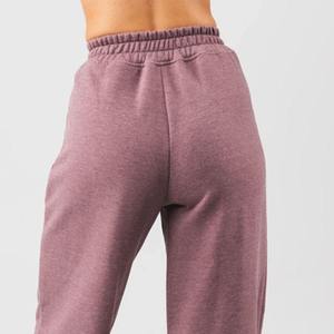 Cintura alta de alta calidad, cintura elástica, pierna ancha, ajuste holgado, algodón en blanco, lana, mujeres, gimnasio, entrenamiento, pantalones de chándal, pantalones para correr - Product Image 4