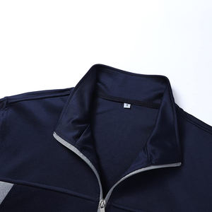 Chándal de gimnasio informal para hombre OEM al por mayor, respetuoso con el medio ambiente, secado rápido, talla grande, invierno, transpirable, sólido, manga larga, Polar, conjunto para correr - Product Image 3