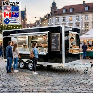 รถตู้ปรุงอาหารเคลื่อนที่ขนาดเล็ก 4.5 เมตร พร้อมเตาบาร์บีคิว เครื่องทำกาแฟ เจลาโต้ ปรับขยายได้ ครบครันด้วยอุปกรณ์ครัวครบชุด - Product Image 1