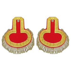 Épaulettes colombiennes dorées de haute qualité, brodées, à coudre, épaulettes dorées à lacets, régiments britanniques et français, bullion - Product Image 4