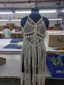 Les vêtements pour femmes au crochet 100% coton fabriqués à partir de cordon de coton peuvent être teints sur mesure selon vos spécifications - Product Image 4