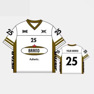 T-shirts à col en V 100% en polyester pour hommes personnalisés | Vêtements de sport de style de rue imprimés par sublimation avec motif coupe ample - Product Image 1