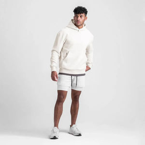 Sweat à capuche à boutons en coton pour hommes, couleur unie, logo personnalisé Vente en gros - Product Image 5