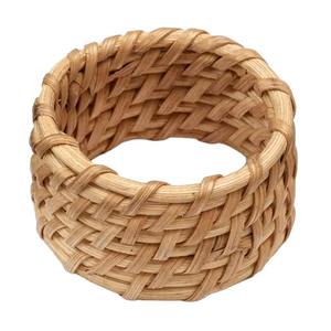 Rond de serviette de canne en rotin fait à la main en paille tissé décor à manger accessoires de Table de fête exportateur en vrac fournisseur indien prix d'usine - Product Image 1