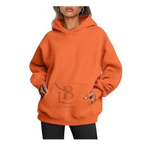 Sweats à capuche décontractés pour femme printemps et automne Streetwear avec logo avant imprimé motif solide poche ample pour l'été tarif de gros - Product Image 5