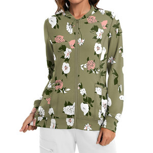 2025 couleur unie tenue décontracté femmes gommage veste hôpital porter nouveau confortable femmes gommage veste - Product Image 1