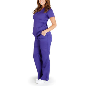 Uniformes de Hospital de Nuevo Estilo con Tela Antiarrugas de Poliéster y Nailon, Diseño Personalizado de Fábrica, Uniformes Médicos con Cuello en V para Mujer - Product Image 1