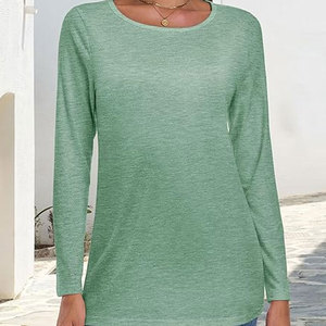 Camisas de Manga Larga para Mujer de Primera Calidad al por Mayor, Camisas de Manga Larga Personalizadas Lisas y Transpirables - Product Image 2