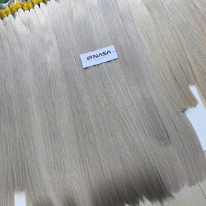 Extensions de cheveux naturels vierges Remy du Vietnam 100 % résistantes à la chute, style lisse, double épaisseur, en vrac, douces et brillantes - Product Image 1