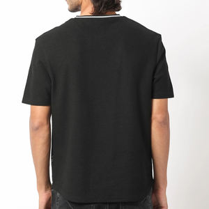 Proveedor directo de fábrica Camisetas de cuello redondo para hombres Venta al por mayor Streetwear Loose Fit Men Drop Shoulder T Shirt - Product Image 6