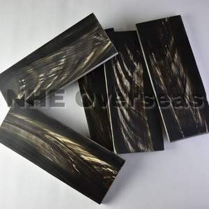 แผ่นเขาควายสีดำและริ้วสีขาวแผ่นพรีเมี่ยมทำด้วยมือธรรมชาติสำหรับการทำกรอบแว่นตาแบบออปติคอลและหรูหรา - Product Image 2