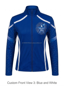 Vestes d'échauffement pour la danse, vêtements d'entraînement pour adultes, vêtements de danse de qualité supérieure, veste d'équipe de cheerleading, nylon/polyester, longue - Product Image 3