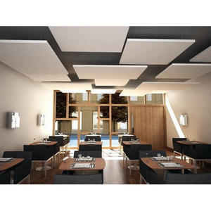 Yên tĩnh Deco đám mây vách ngăn Bảng điều khiển sợi thủy tinh len Trần Tường âm thanh bảng chống cháy cách âm 3D thiết kế mô hình - Product Image 1