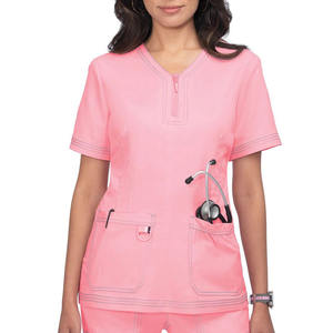 Ventes en gros de nouveaux ensembles de blouses médicales personnalisées à col en V, uniformes de travail pour hôpital, médecin, infirmière, ensembles pour femmes - Product Image 2