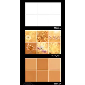 Azulejos de pared digitales Última impresión 3D Diseño decorativo de 300x450mm para paredes interiores y exteriores de baño Acabado brillante - Product Image 2