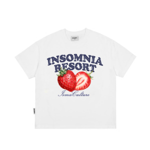 Camiseta Unisex Holgada de Algodón de Manga Corta Transpirable para Verano, Talla Grande para Mujer, con Estampado Bordado Personalizado - Product Image 1