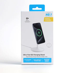 Custom Magnetic Closure Charger <b>Box</b> UL Certified <b>Drop</b>-Proof Design with Clear Window for Charger & Cable Packaging - Product Image 2