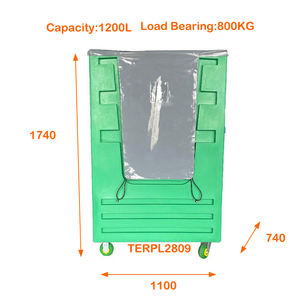 상업용 세탁 장비 1200L 플라스틱 세탁 카트 (수납 바구니 화물 및 보관 솔루션 포함) - Product Image 5