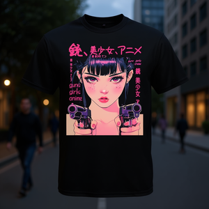 T-shirt promozionale con grafica Anime Waifu - Product Image 3