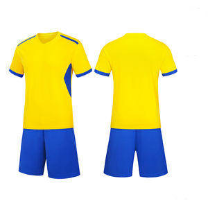 2025 venta al por mayor personalizado nueva impresión sublimación rojo amarillo verde azul blanco juego de fútbol equipo uniforme traje conjuntos de camisetas de fútbol - Product Image 6