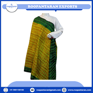 Último Diseño, Elegante Estola de Seda Reversible para Mujer, Hecha a Mano con Algodón Kantha, Impresión Digital, Estilo Atemporal en Venta - Product Image 4