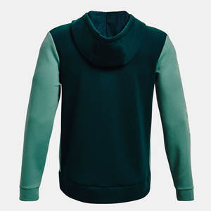 Sweat à capuche avec fermeture éclair complète pour hommes, couleur bloc 65% polyester, veste à capuche 35% coton, veste à capuche en tricot pour hommes, vert - Product Image 5