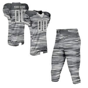 Uniformes de Fútbol Americano de Manga Corta Sublimados Personalizados de Alta Calidad, Uniformes Transpirables de Tela 100% Poliéster - Product Image 1