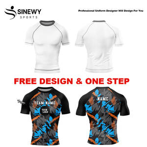 Wholesale Custom Logo Printed <b>Rash</b> <b>Guards</b> Sport Style Fitness wear <b>Rash</b> <b>Guard</b> - Product Image 5