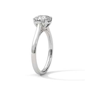 Bague de fiançailles solitaire en diamant de laboratoire taille coussin 2 carats, clarté VVS, or massif jaune, blanc ou rose, style moderne et minimaliste - Product Image 5