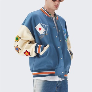 OEM personalizado Chenille parches bordados lana Letterman Varsity béisbol Bomber chaqueta para hombres Universidad - Product Image 2