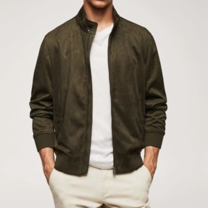 Chaquetas Bomber para Hombre, de Cuero y Lana, Ropa Casual y de Exterior, Chaqueta Bomber para Hombre - Product Image 3